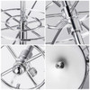 Countertop Heavy Duty Adjustable Three Tier Spinner Display Stand, Silver CE301