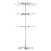 Countertop Heavy Duty Adjustable Three Tier Spinner Display Stand, Silver CE301