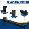 12" Ball-End Heavy Duty Gridwall Panel Hook, Black – 8 Pack CE09BL-12