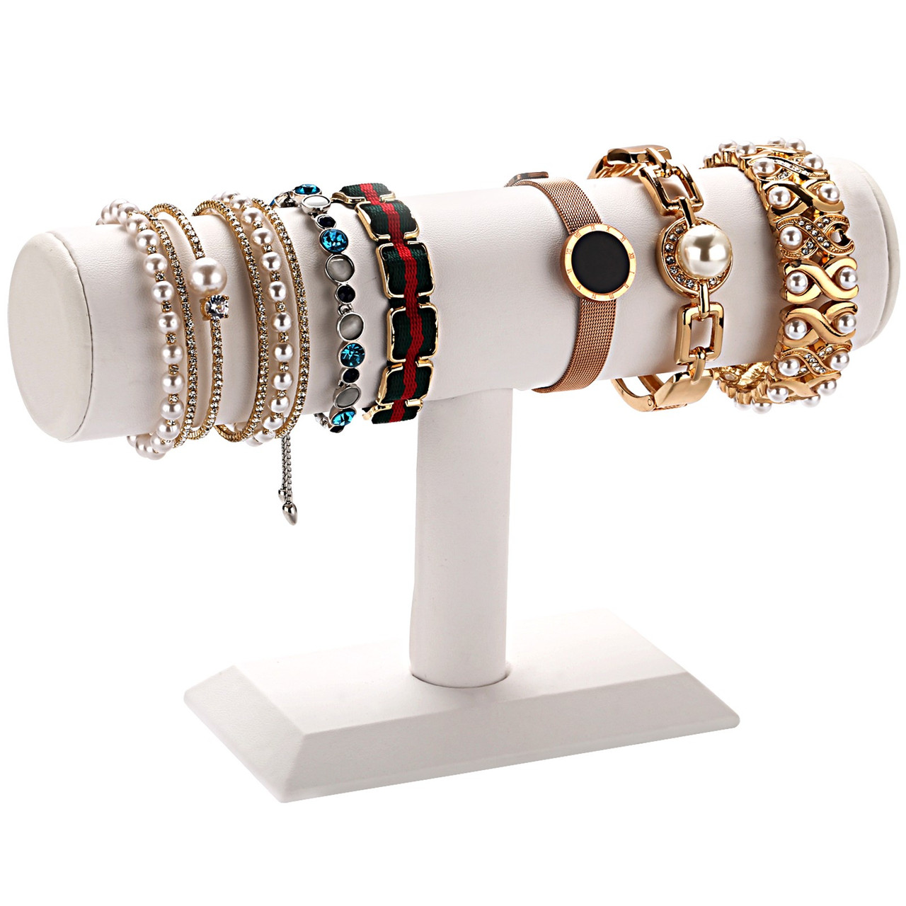 Pengup 3 Tier Bracelet Holder,Bracelet Display Stand,Beige Velvet Jewelry  Organizer for Necklace Scrunchies Watches,Long Bar : Amazon.in: Home &  Kitchen