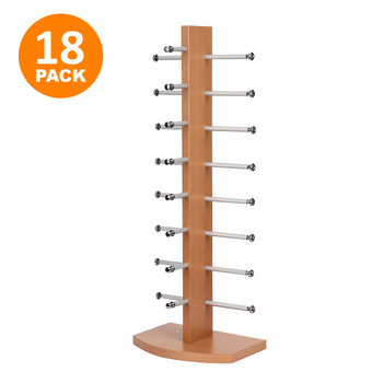 Tabletop Wood Eyewear Display Rack - Single Tower (18-Pack)