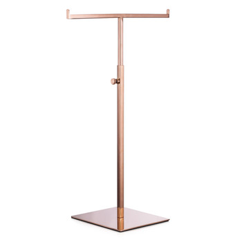 Countertop Jewelry/Scarf/Handbag T-Bar Display Stand with Adjustable Height - Rose Gold (20 - Pack)