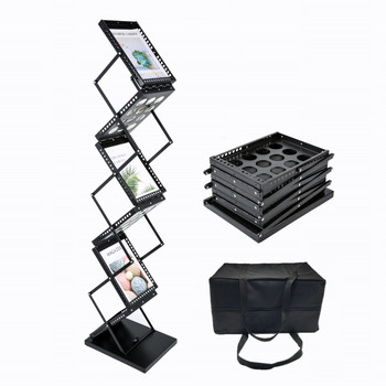 Brochure Magazine Catalog Literature Display Rack - 6 Pockets