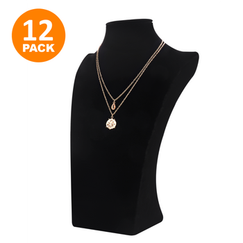 Polmart Necklace Bust - Black Velvet (12-Pack)