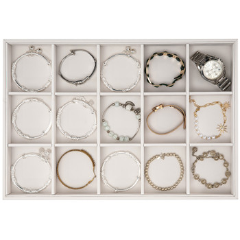 Polmart Jewelry Tray, 15-Grid (12 Pack) T24-WT-15