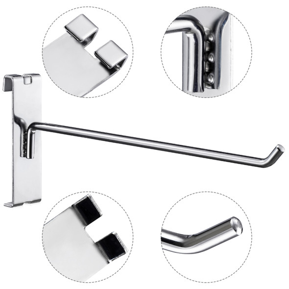 Heavy Duty Gridwall Panel Hooks, Silver – 96 Pack