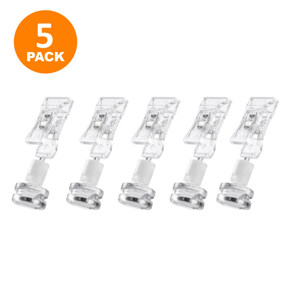 Magnetic Rotatable Twistable Sign Clip Holders (5-Pack)