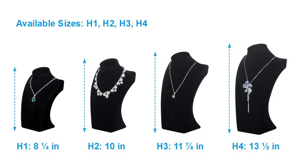 Necklace Bust – Black Velvet (Case-Pack)
