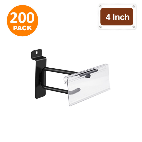 Heavy Duty Slatwall Panel Double-Bar Hooks, Black