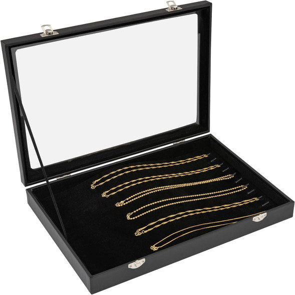 Jewelry Case, Black (12-Pack) TZ22-BL