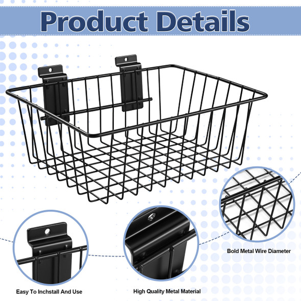 Heavy Duty Slatwall Basket, Black – CBK30BL