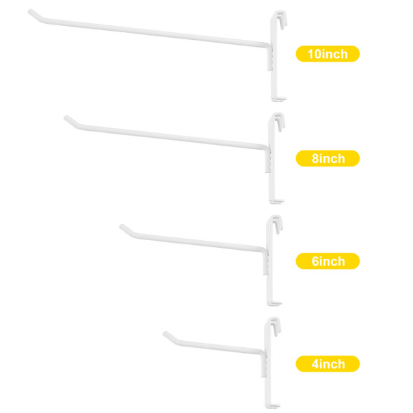 Heavy Duty Gridwall Panel Hooks, White – 96 Pack-CE002W