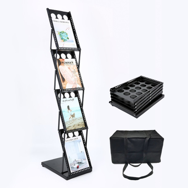 Brochure Magazine Catalog Literature Display Rack - 4 Pockets