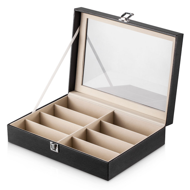 Eyewear Display & Storage Case - Black, 8-Pair (10-Pack)