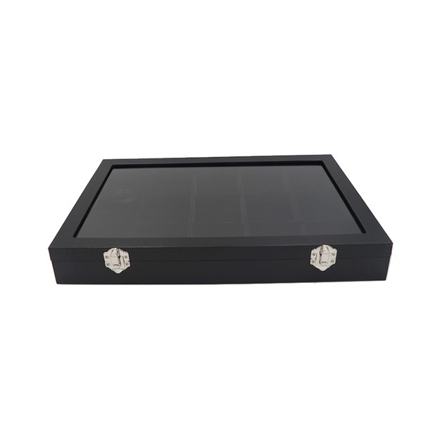 Polmart 15-Grid Jewelry Case, Black (12 Pack) TZ24-BL-15