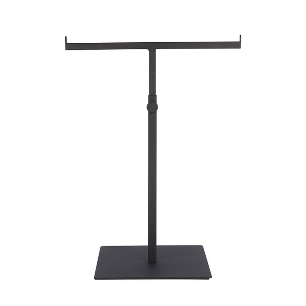 Countertop Jewelry/Scarf/Handbag T-Bar Display Stand with Adjustable Height - Black