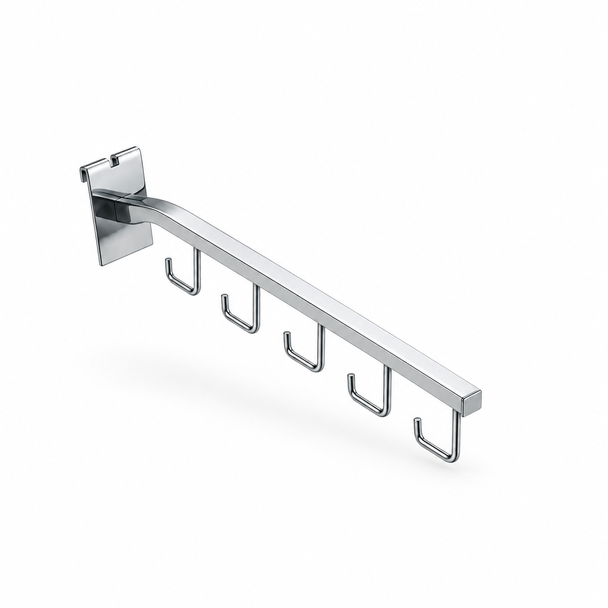 Wall-Mounted Five-Hook Accessory Rail-CEH5-16