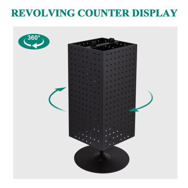 4-Sided Revolving Pegboard Display Stand – CDS1BL