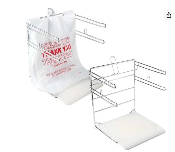 Chrome T-Shirt Bag Rack for Grocery and Retail Stores-CDSB-2C