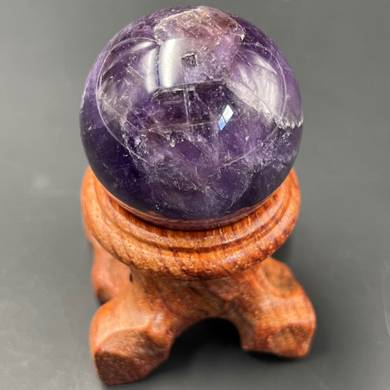 Miniature Brazilian Amethyst Sphere on a Sphere Stand