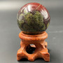 Miniature Dragon Blood Sphere on a Sphere Stand
