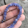 Tanzanite Chip Bead Adjustable Bracelet with Sterling Silver Clasp