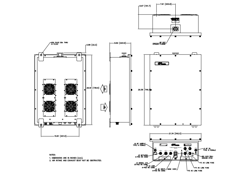 CPI XBand Solid State Power Amplifier DPXB8350NX