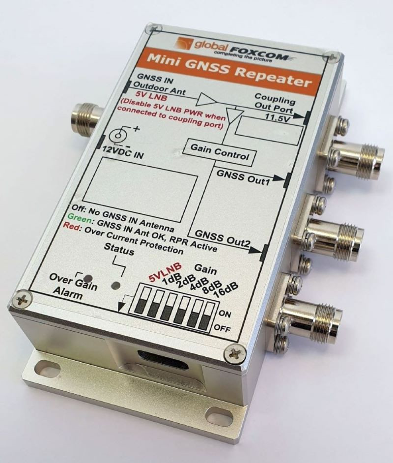 Global Invacom Mini Coaxial GNSS MGNNS-R-30-DZ-04-TF repeater