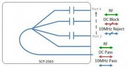 Scorpion L-band Splitter 2563 4-way - One Port DC + 10MHz Pass