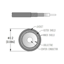 Product image for High Performance Phase Stable Flexible Cable 18 - 67 GHz - 1.85mm Straight Male Connector