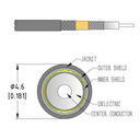 Product image for Low Loss Phase Stable Cable 12 - 26.5 GHz - N Right Angle Male Connector