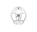 Cobham 40-360902-00102A Sea Tel 370s TV, Cir/Lin 5G C/Ku, 168-inch dome