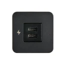 Scanstrut SC-TILE-20 TILE - USB-C / USB-C Interiors Charging Socket 12/24V - Black Bezel
