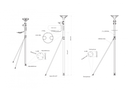 DLMP1-45R Dual self-levelling pole mount 2.5m / 8' 2" for radome and satcom