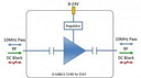 L-band Fixed 25dB Gain Line Amplifier with External DC Bias and 10MHz Pass