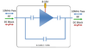 L-band Fixed 20dB Gain Line Amplifier 3206 with External DC Bias and 10MHz Pass