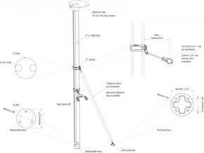 SC103 Radar pole mount 1.9m / 75"