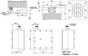 Product image for 16W Ku-Band BUC Fanned version