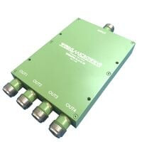 WERBEL MICROWAVE WM4PD-0.5-6-N Splitter, 4-way, 500-6000 MHz, N Connectors, 50 Watts