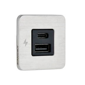 Scanstrut SC-TILE-11 USB-A & C Interior Charging Socket - Stainless Steel