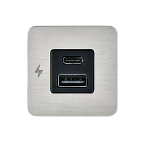 Scanstrut SC-TILE-11 USB-A & C Interior Charging Socket - Stainless Steel