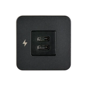 Scanstrut SC-TILE-20 TILE - USB-C / USB-C Interiors Charging Socket 12/24V - Black Bezel