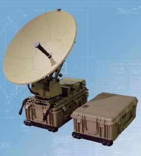 CPI 975-3836 0.96m Quick Deploy Motorized Auto-Acquire Antenna Ka-Band 2-Port Circular Polarized