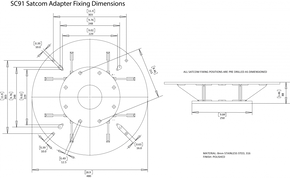 SC91 Satcom Antenna Stainless Mount