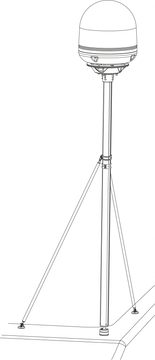 SC105-45 Satcom pole mount 1.9m / 75"