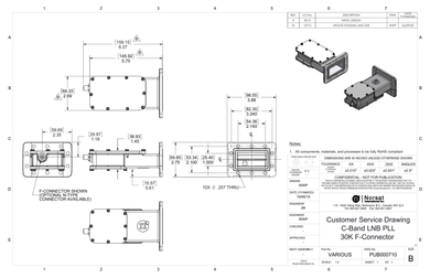 Product image for 3000X C-Band Single Band PLL LNB