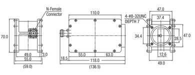 Norsat 1000 Series XT1000F X-Band Single-Band LNB