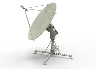 Product image for WAYFARER 2.4m Multi-Band X-Y Low Orbit Satellite Transportable Manual Flyaway Antenna - Ring Focus