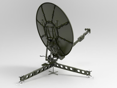 Requtech PICO240m 2.4m manual flyaway SATCOM terminal
