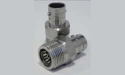 PPC Belden BNCF-IECF Brass Hardline Adapter, BNC female – IEC female